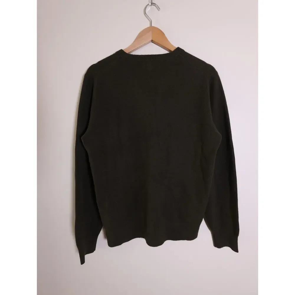 Todd Snyder New York 100% Cashmere V-Neck Sweater Olive Green Men’s Size M